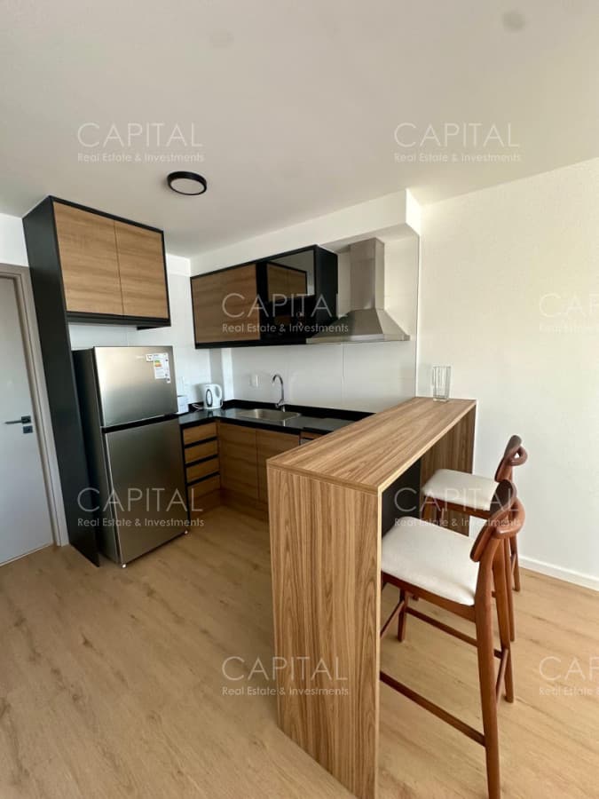 Apartamento de un dormitorio con garaje en alquiler anual amoblado zona Punta Carretas