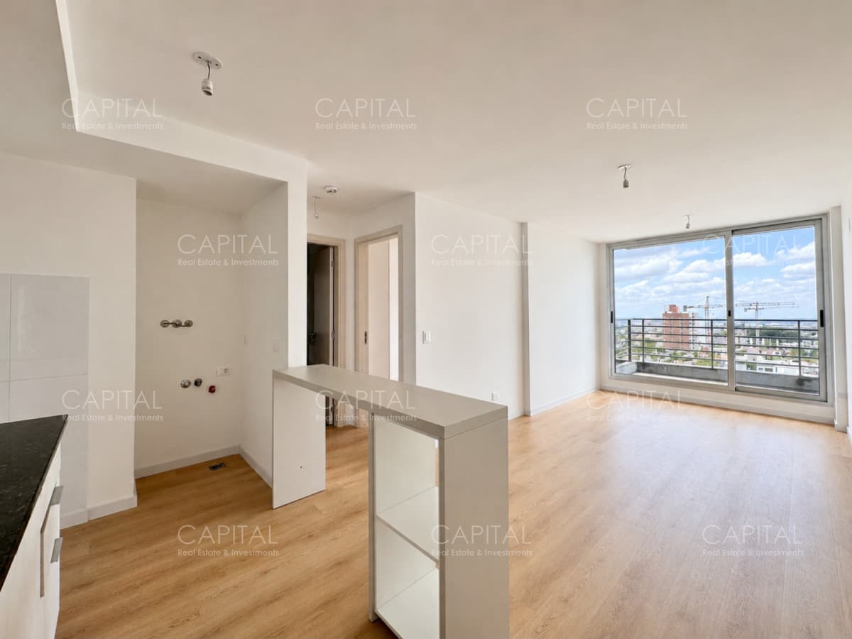 Apartamento de un dormitorio en venta piso alto en zona Tres Cruces