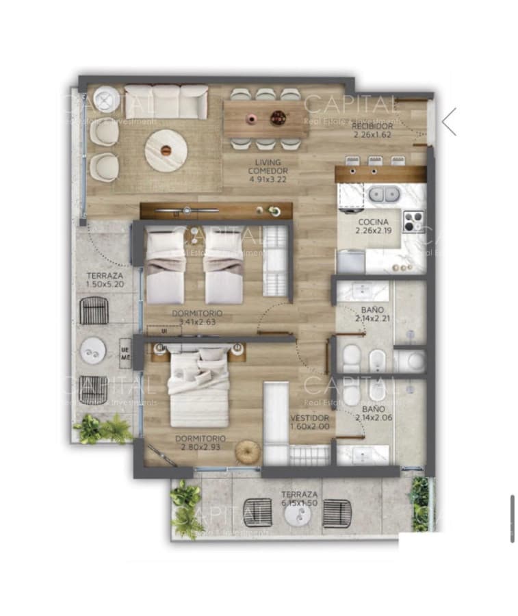 Apartamento de dos dormitorios en venta zona Pocitos proyecto Icon 26