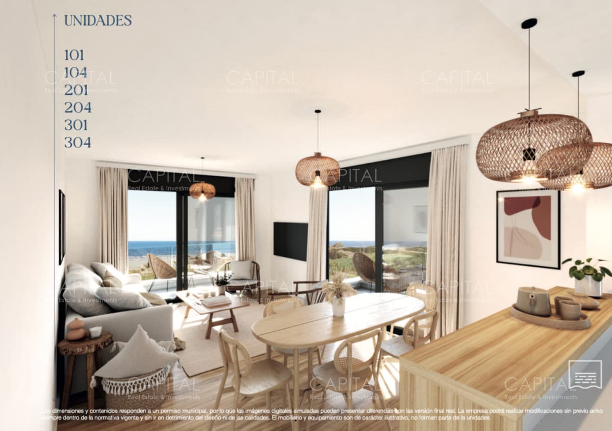 Apartamento 2 dormitorios frente al mar