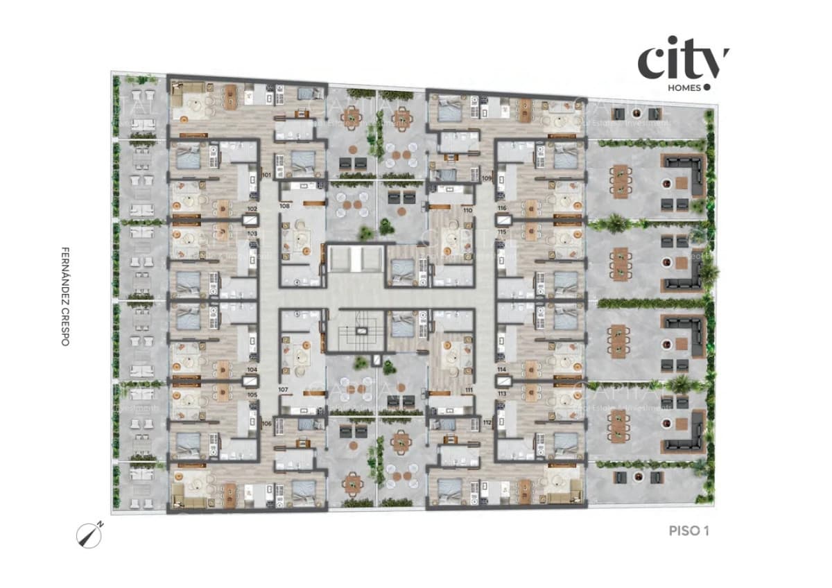 Apartamento de dos dormitorios, City Home, Proyecto en pozo, Cordón, Montevideo.