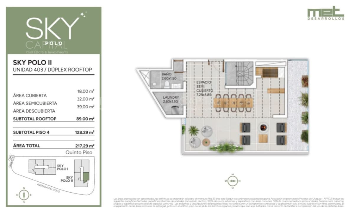 Apartamento duplex con parrillero propio en venta zona Carrasco