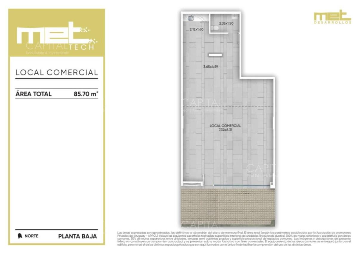 Local comercial en venta en zona Cordón a pasos de 18 de Julio.