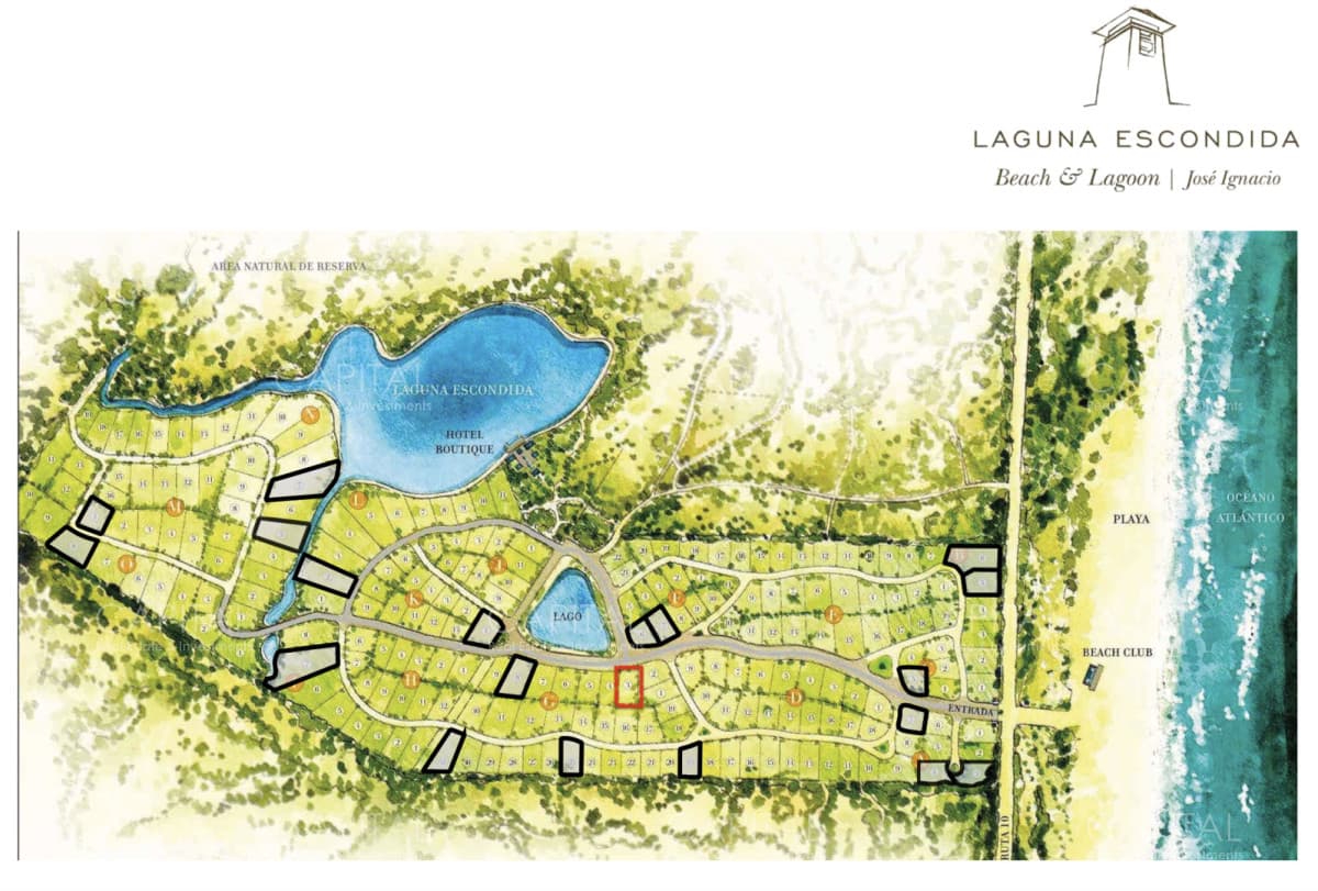 Lote en venta en barrio cerrado Laguna Escondida en José Ignacio
