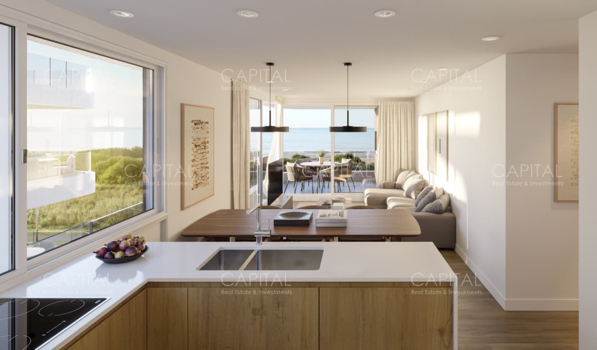Departamento 1 dormitorio en venta con vista al mar