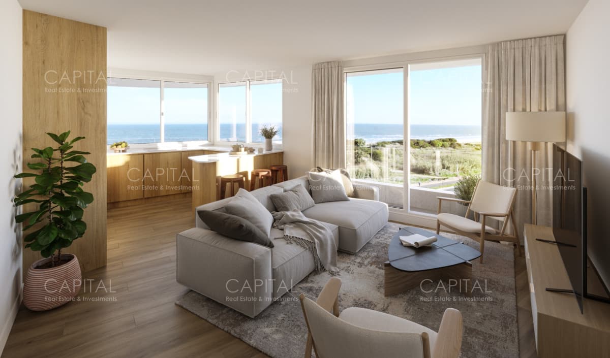 Departamento 1 dormitorio en venta con vista al mar