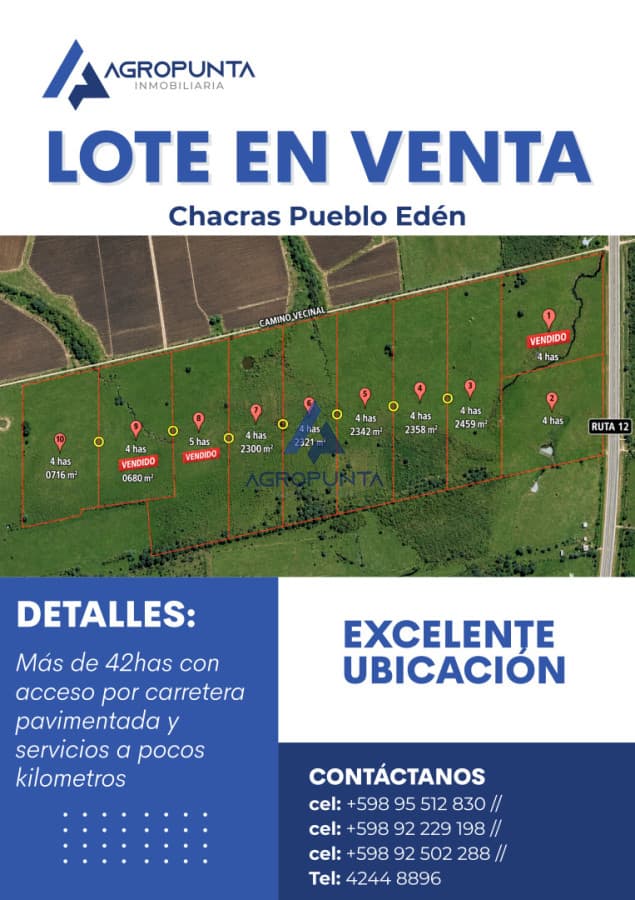 Chacra Nº5 en Venta Pueblo Edén