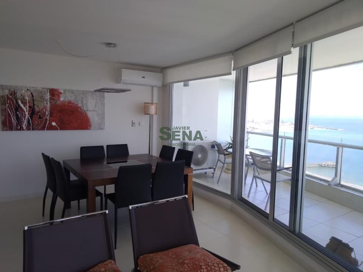 Alquiler de apartamento en la Mansa, 3 dormitorios, 3 baños, balcon, gran vista y servicios.