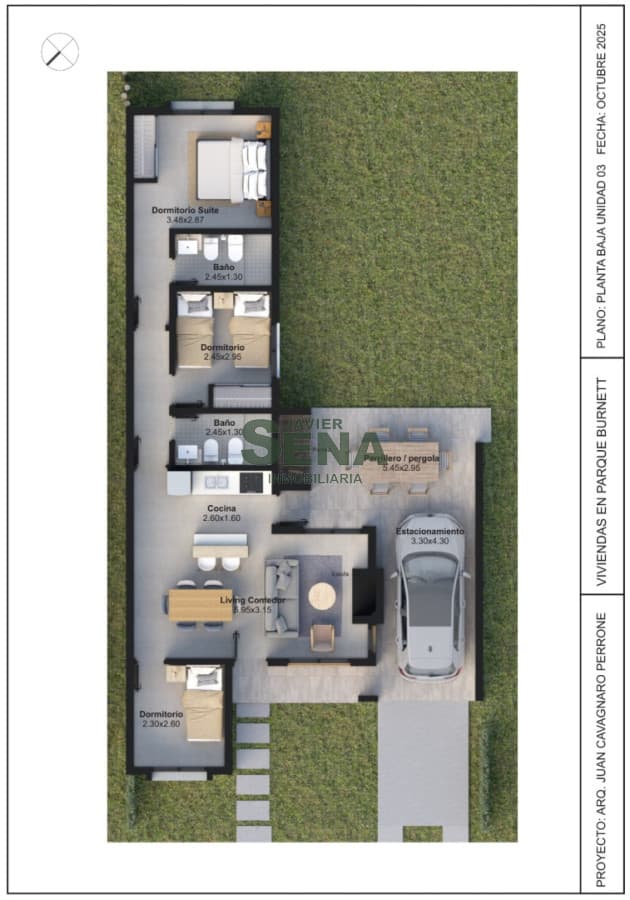 Venta de casa en parque burnett a estrenar, 3 dormitorios, 2 baños, buen parque