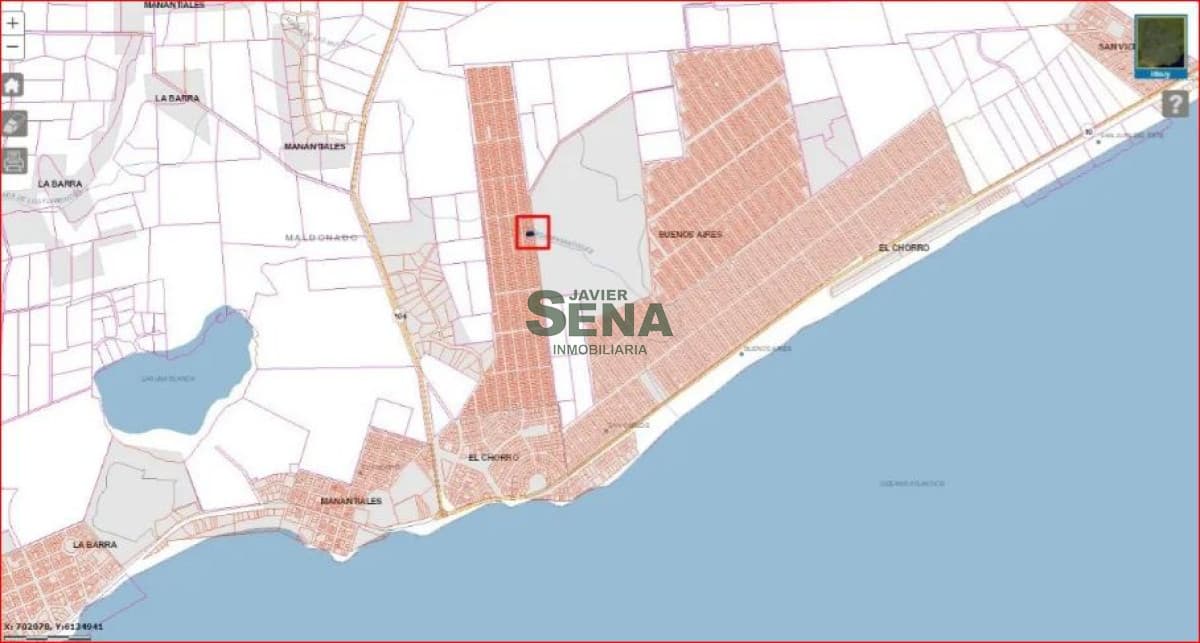 Venta de lote en el Chorro., 300m2  de tierra cerca del mar.