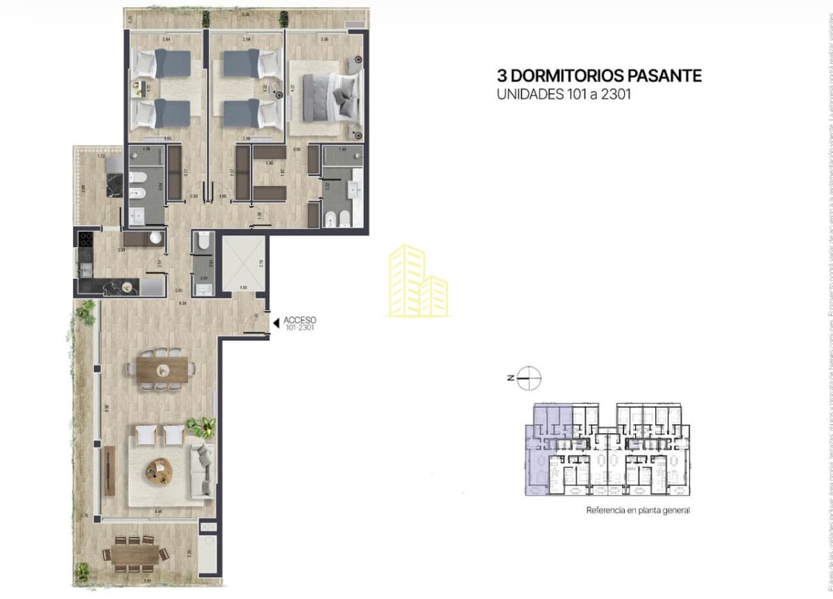 Venta apartamento 3 Dormitorios a Estrenar Mansa Enjoy