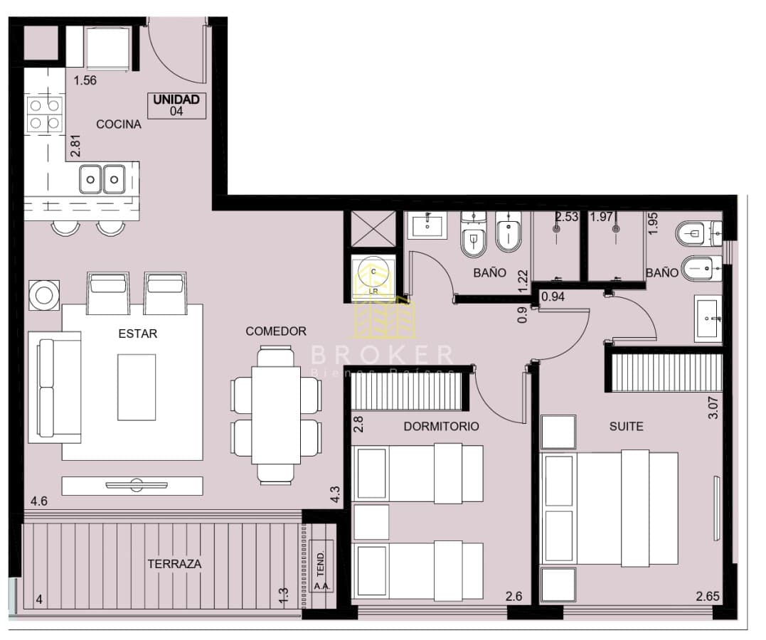 Venta apartamento 2 dormitorios a metros de Playa Brava