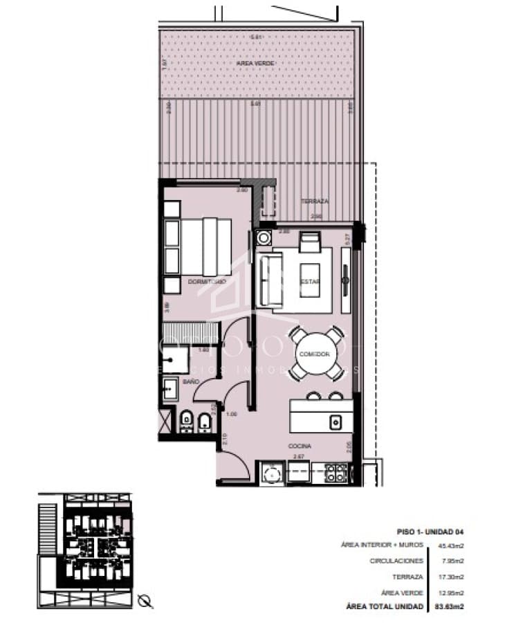 Apartamento de 1 dormitorio en venta, Punta del Este