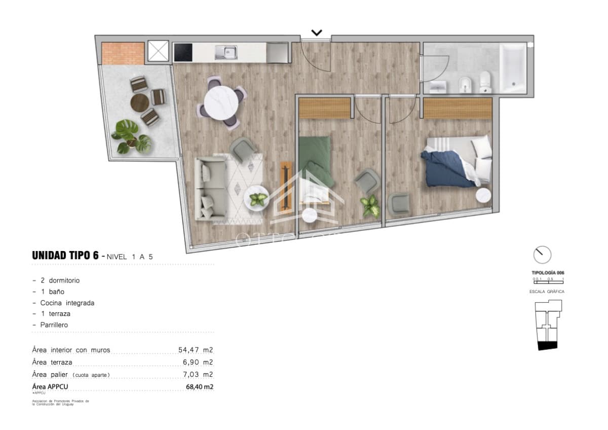 Proyecto En Pozo Apartamento en venta 2 dormitorios en Punta Del Este