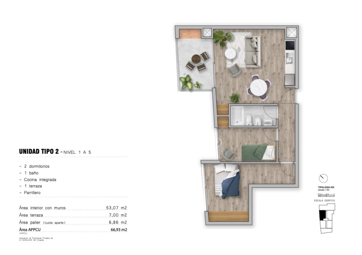 Proyecto En Pozo Apartamento en venta 2 dormitorios en Punta Del Este