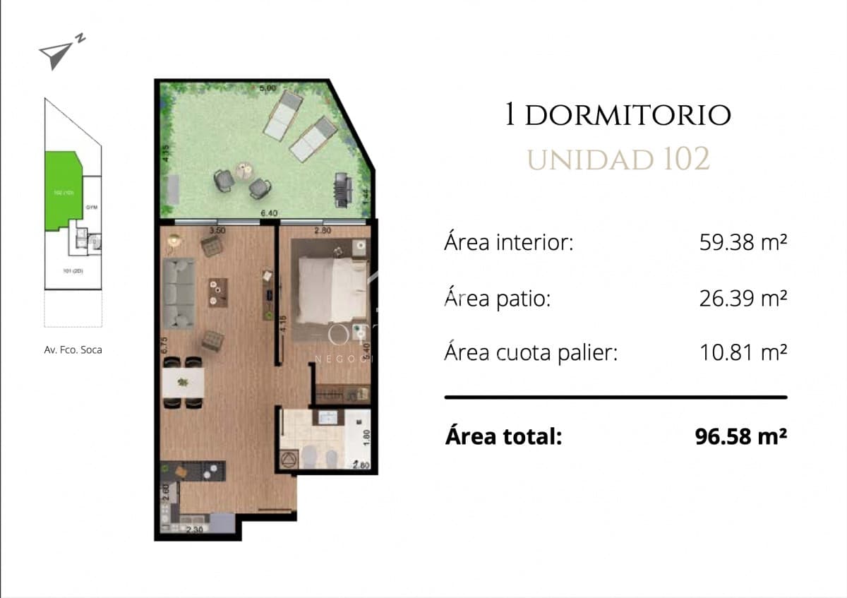 Apartamento en excepcional ubicación!