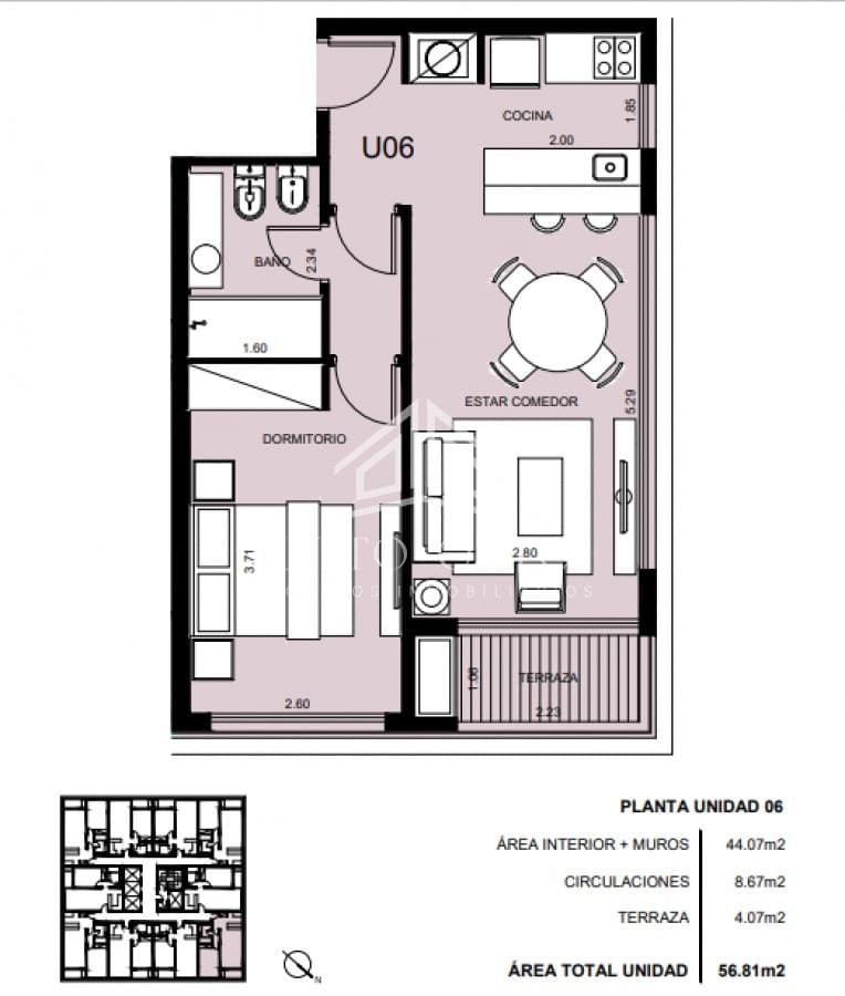 Apartamento de 1 dormitorio en venta, Punta del Este