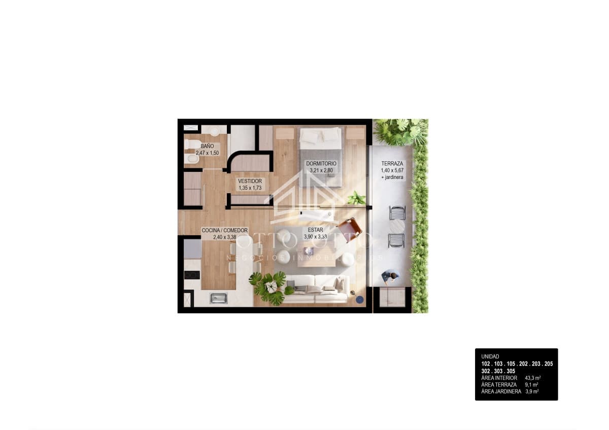 Apartamento de 1 dormitorio en pozo preventa en Punta del Este