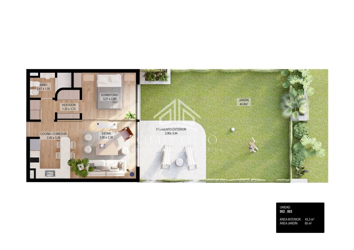 Apartamento en venta 1 dormitorio en pozo, preventa en Punta del Este
