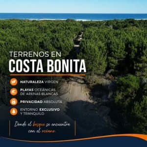 Venta de terreno en Costa Bonita, Rocha  a pocos km de José Ignacio - Inmobiliaria Gorlero